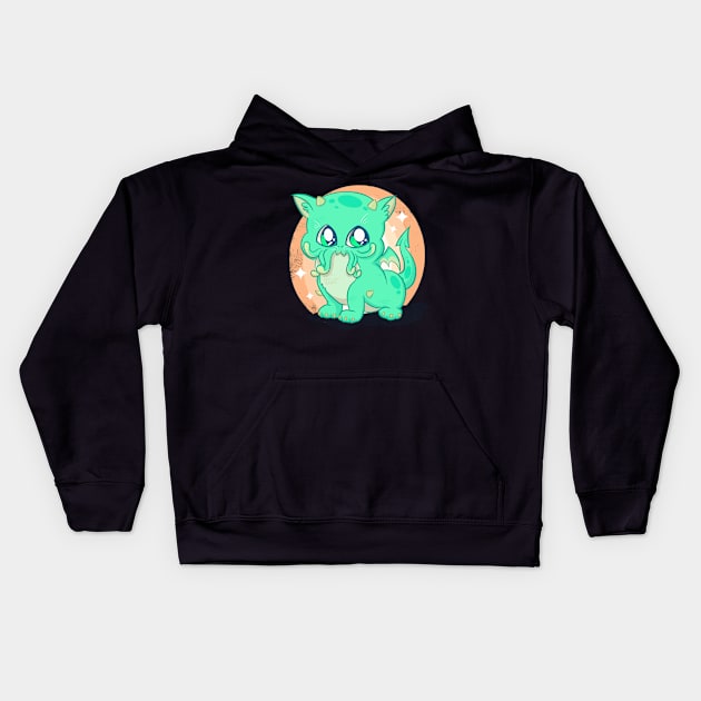 Cat-thulu Kids Hoodie by LVBart